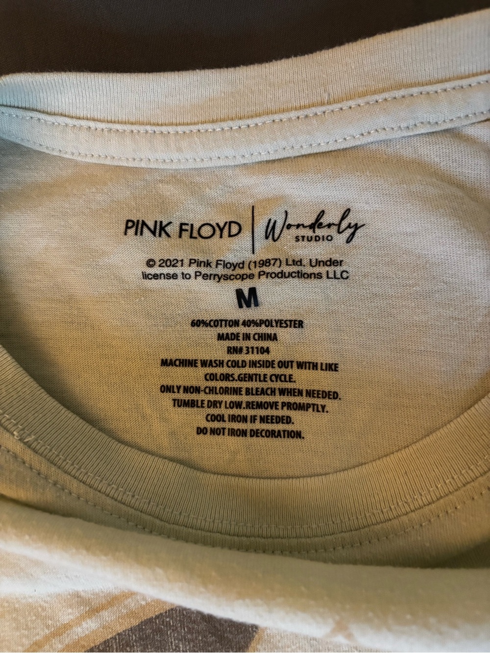 Pink Floyd Beige to Brown Ombre Graphic Tee - Picture 3 of 3